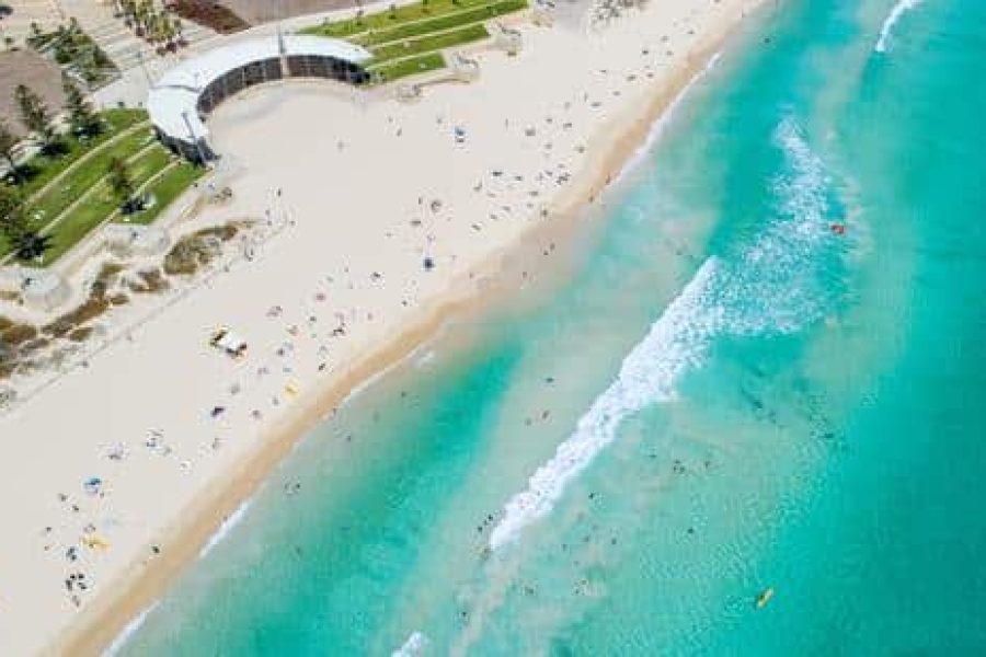 Birdseye view of the beach